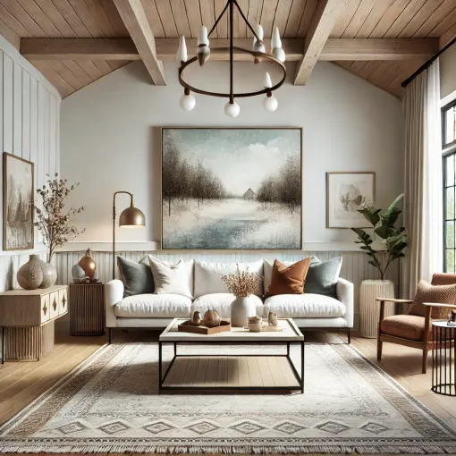 A well-balanced room with properly scaled furniture